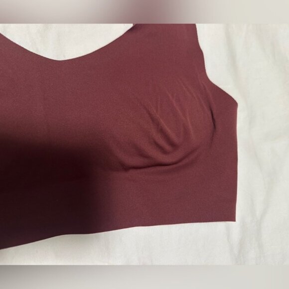 Aerie Smoothez Padded Scoop Bralette Maroon Size Extra Small - Picture 2 of 6